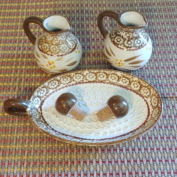 Temp-tations By Tara Ovenware Old World Brown 7-Piece Accessory Hand Painted - Picture 10 of 14